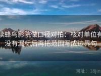 读蜂鸟影院做口径对拍：核对单位有没有漏标后再把范围写成边界句