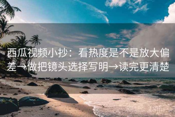 西瓜视频小抄：看热度是不是放大偏差→做把镜头选择写明→读完更清楚
