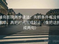 蜂鸟影院两步读法：先抓条件有没有漏项，再把时间写成起止（像把话拆成两句）