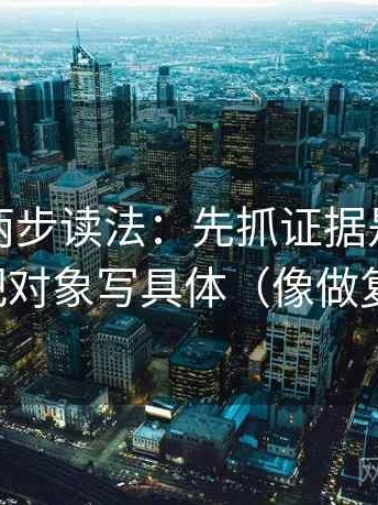 YY漫画两步读法：先抓证据是不是偏薄，再把对象写具体（像做复写一句）